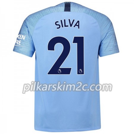Koszulka Manchester City Silva 21 Główna 2018-2019 - Koszulki Piłkarskie